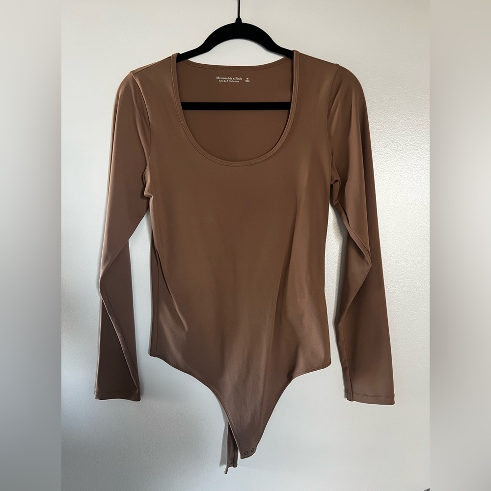 Abercrombie Tan Long Sleeve Bodysuit